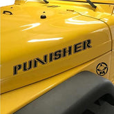 Decals Punisher Hood Outline Stickers Vinyl Text Letters for Cars Truck Vehicles Set of 2 - Brands Distributor